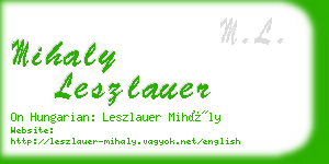 mihaly leszlauer business card